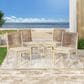 Hearth and Haven Cordoba Outdoor Dining Chair with Yellow Rope in Beige (Set of 2), , large