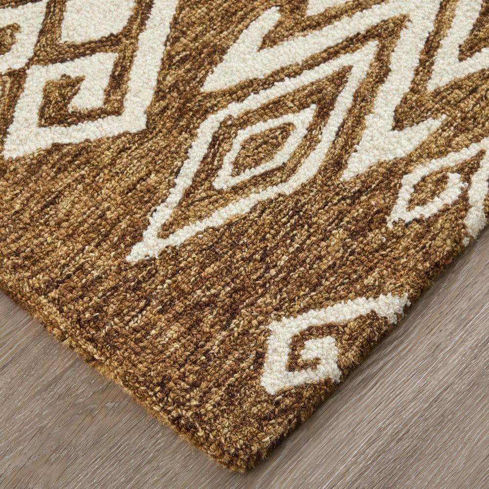 Feizy Wallace WAL8A43F Brown 5&#39; x 8&#39; Area Rug, , large