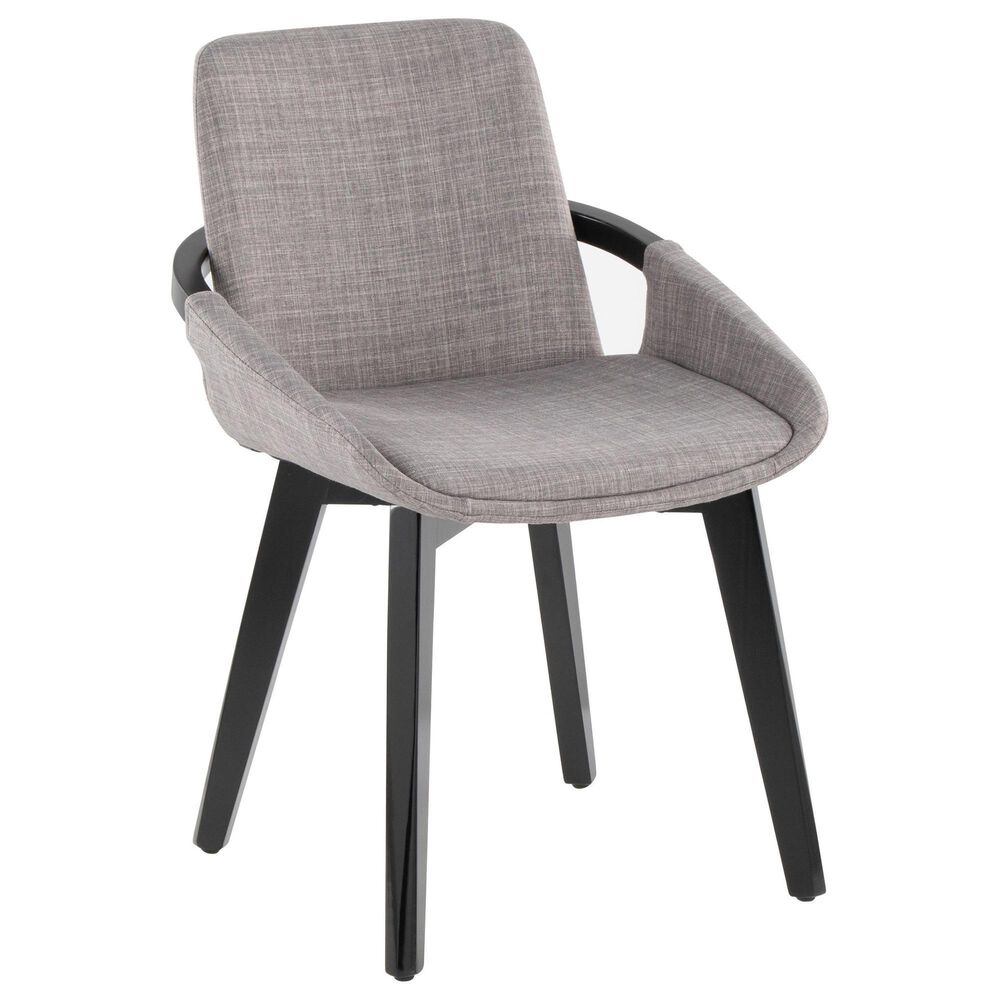 LumiSource Cosmo Accent Chair with Fabric Cushion in Grey, , large