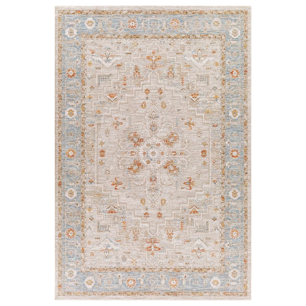 Surya Avant Garde AVT-2316 7"10" x 10"3" Orange, Blue and Beige Area Rug, , large