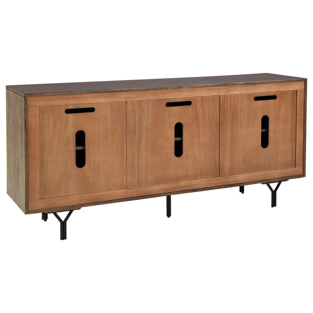 Ashley Lavinmont Accent Cabinet in Gray-Brown, Deep Brown and Black, , large