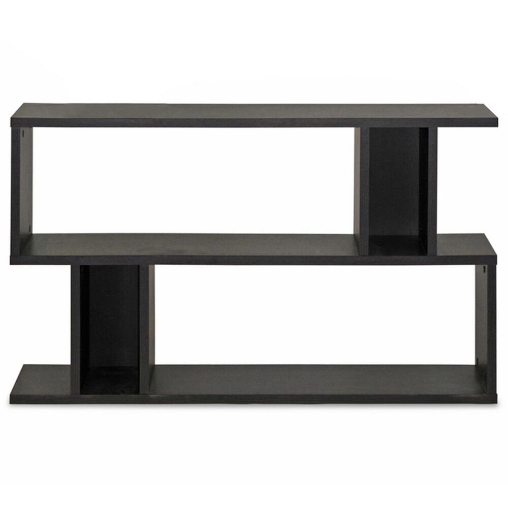 Baxton Studio Goodwin 2-Shelf Bookshelf in Espresso, , large