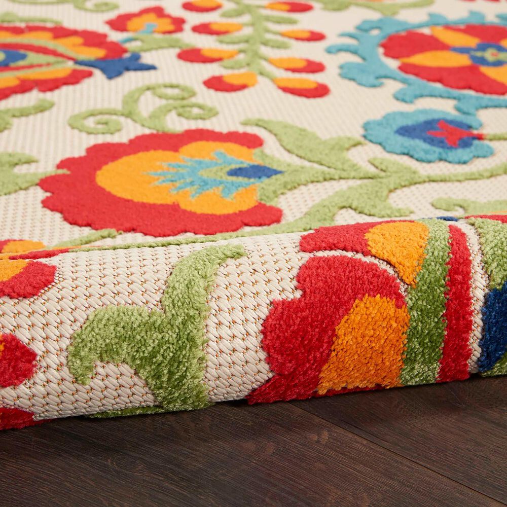 Nourison Aloha ALH17 3&#39; x 5&#39; Multicolor Indoor/Outdoor Area Rug, , large