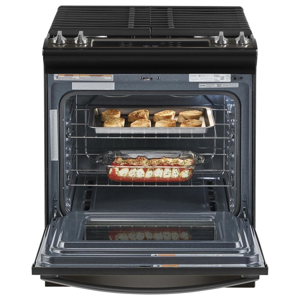 Whirlpool 5 Cu. Ft. Gas Range with Frozen Bake in Fingerprint Resistant Black Stainless Steel, , large