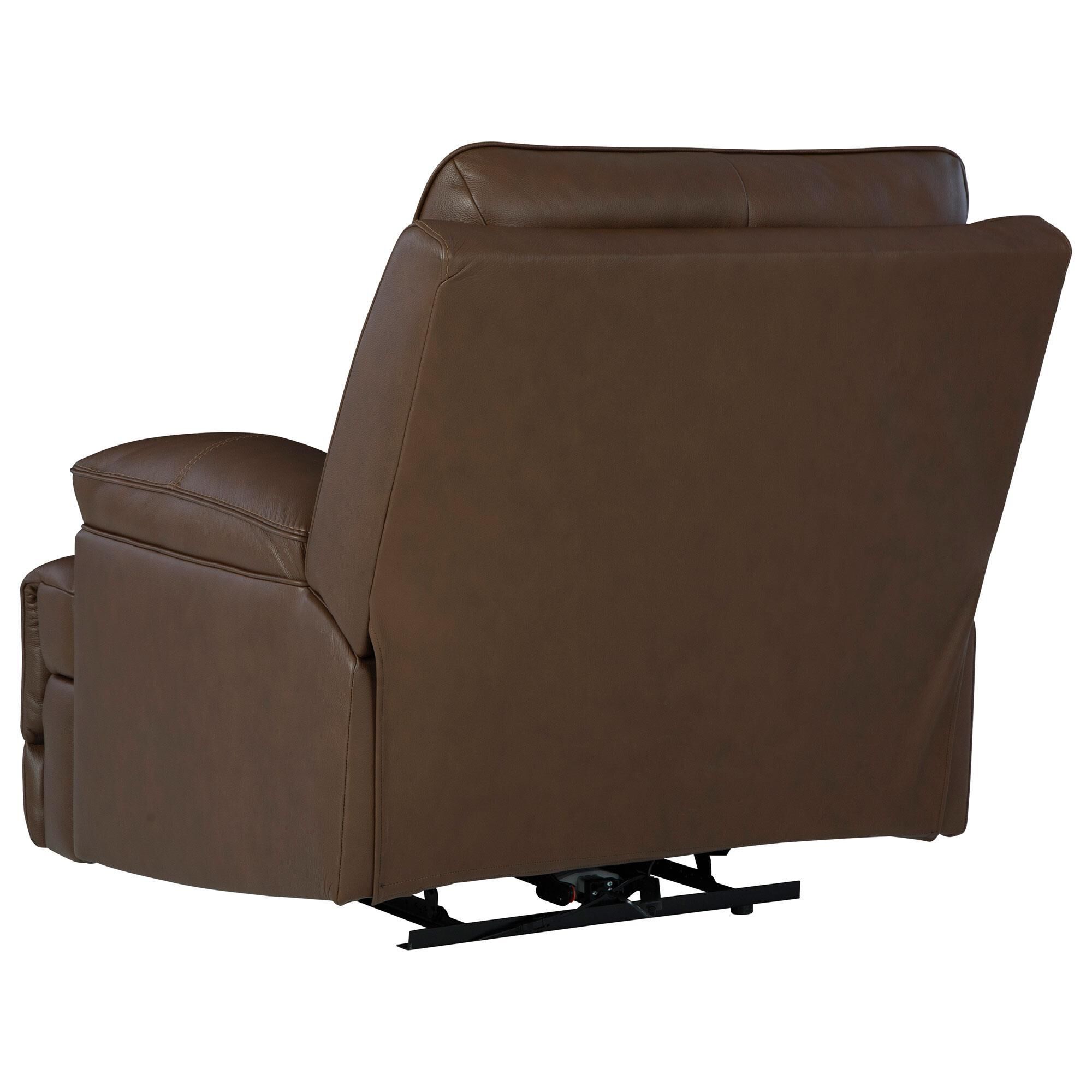 Ashley VonRyan Power Recliner with Adjustable Headrest in Tobacco