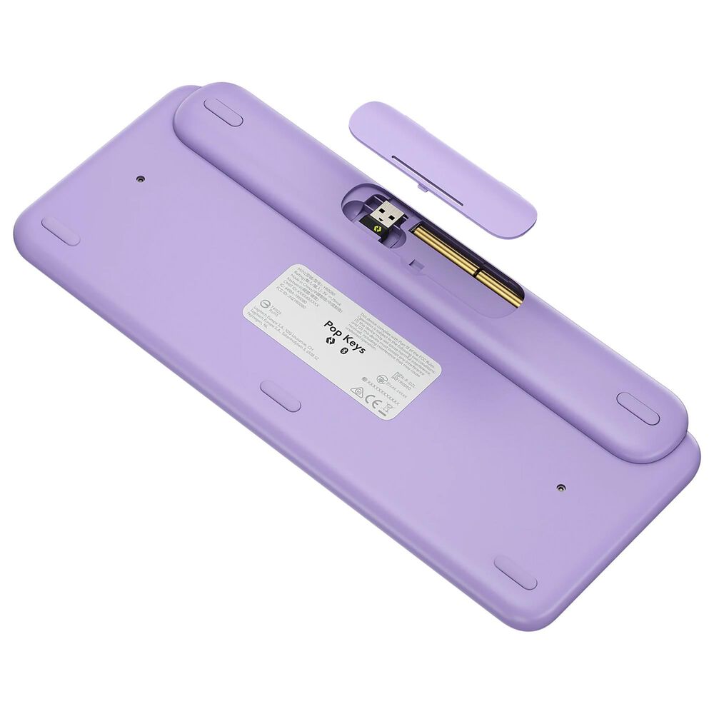 Logitech Pop Emoji Wireless Keyboard in Violet, , large