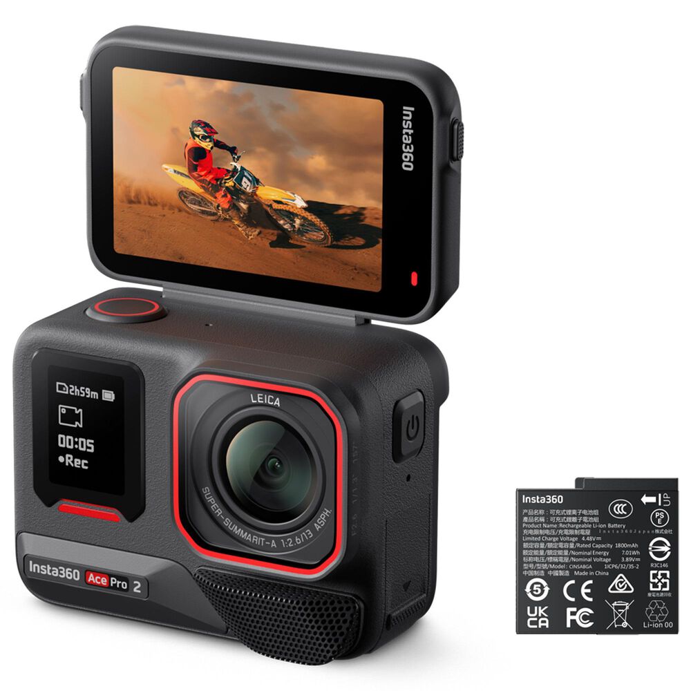 Insta360 Ace Pro 2 Standard Bundle Camera with Single Batery in Midnight Black, , large