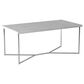 Walker Edison Luxe Coffee Table in White and Chrome, , large