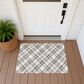 Dalyn Rug Company Soft Essentials Plaid Beige 2"6" x 3"10" Indoor/Outdoor Area Rug, , large