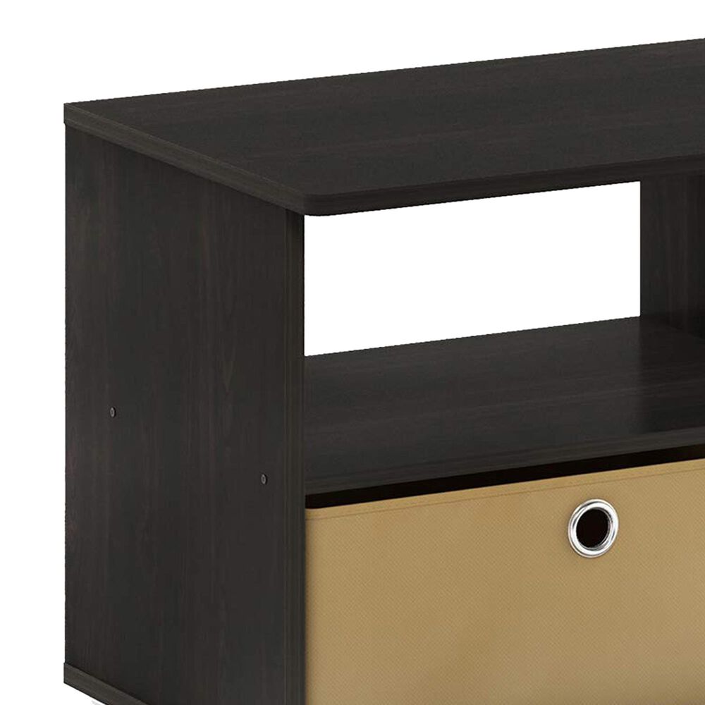 HOMLUX 37.8" Entertainment Center TV Stand with Bin Drawers in Espresso, , large