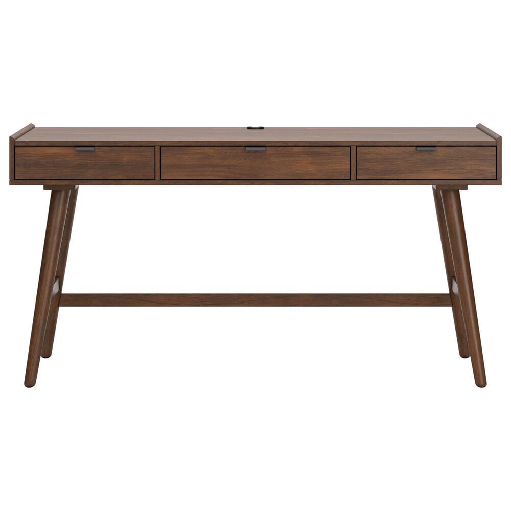 Ashley Lyncott 2-Piece Desk and Bookcase Set in Brown, , large