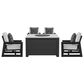 Agio Drift 5-Piece Fire Chat Set in Poplin Oyster, , large