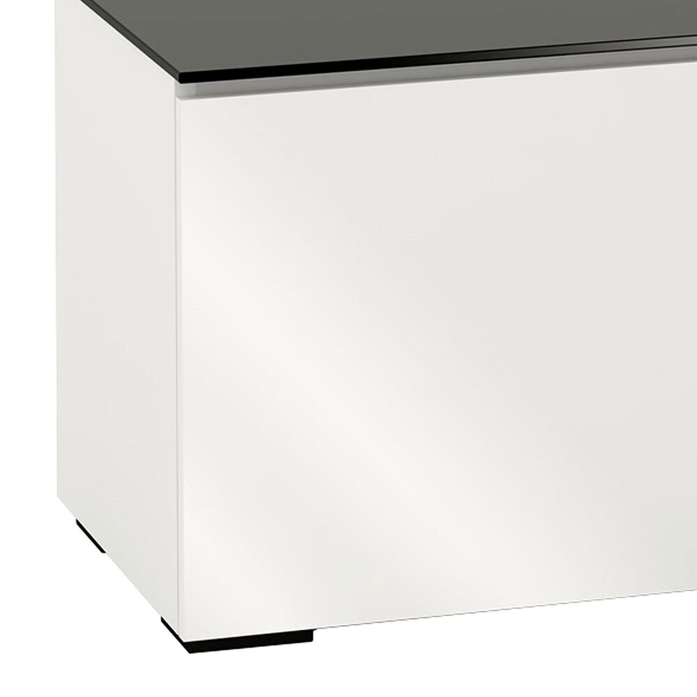 Salamander Designs Chameleon Miami 85&quot; UST Projector Integrated Cabinet in Gloss Warm White and Black, , large