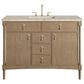 James Martin Kinnsden 48" Single Bathroom Vanity in Weathered Oak with 3 cm Tajnar Eclos Top, Rectangular Sink and FreePower Wireless Charger, , large