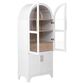 HOMLUX 71" Tall Arched Kitchen Pantry Cabinet with Door Shelves, Farmhouse Kitchen Storage Cabinet with Open & Adjustable Shelves, Hidden Drawer & Glass Door, Cupboard for Kitchen, Dining Room, White, , large