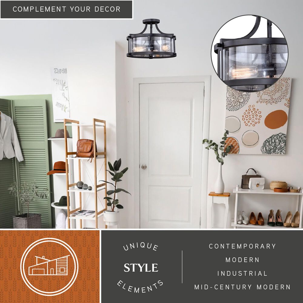 Vaxcel Holbrook 3-Light Semi Flush Mount in Noble Bronze, , large
