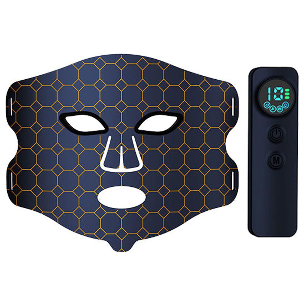 EZlife Red Light Therapy Mask with Vibration in Black, , large