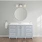37B Lucerne 60" Single Bathroom Vanity in Soft Blue with Marble Top and Backsplash, , large