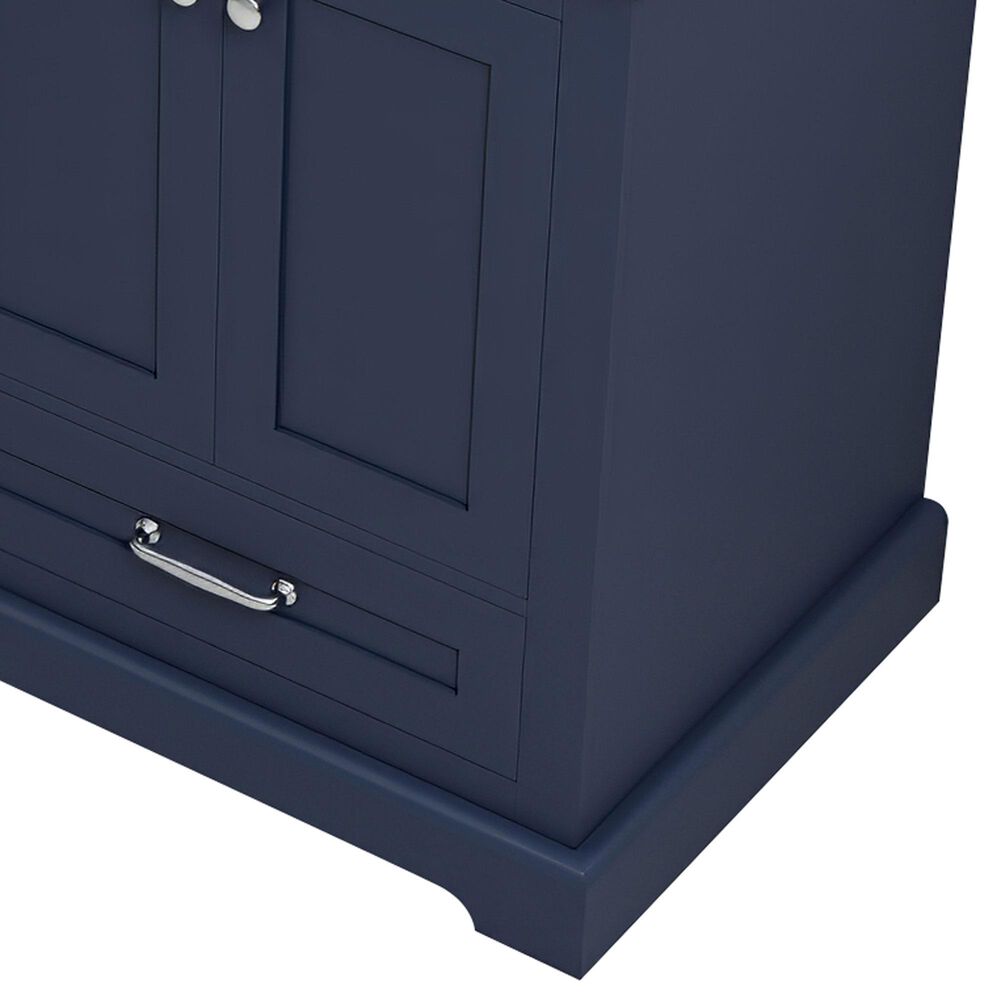 Lexora Home Dukes 60" Double Bathroom Vanity in Navy Blue with 2 cm White Cultured Marble Top and Rectangular Sinks, , large