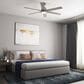 Hunter Gravity 60" Ceiling Fan with LED Light in Matte Silver, , large