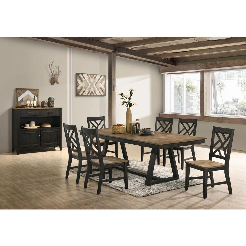 INTERCON Harper 3-Piece Rectangular Dining Set in Brushed Brown and Pecan, , large