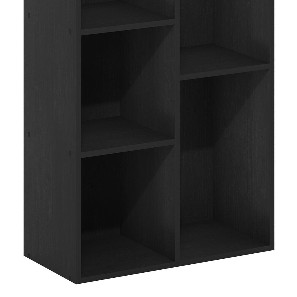 HOMLUX 5-Cube Reversible Storage Bookshelf in Blackwood, , large