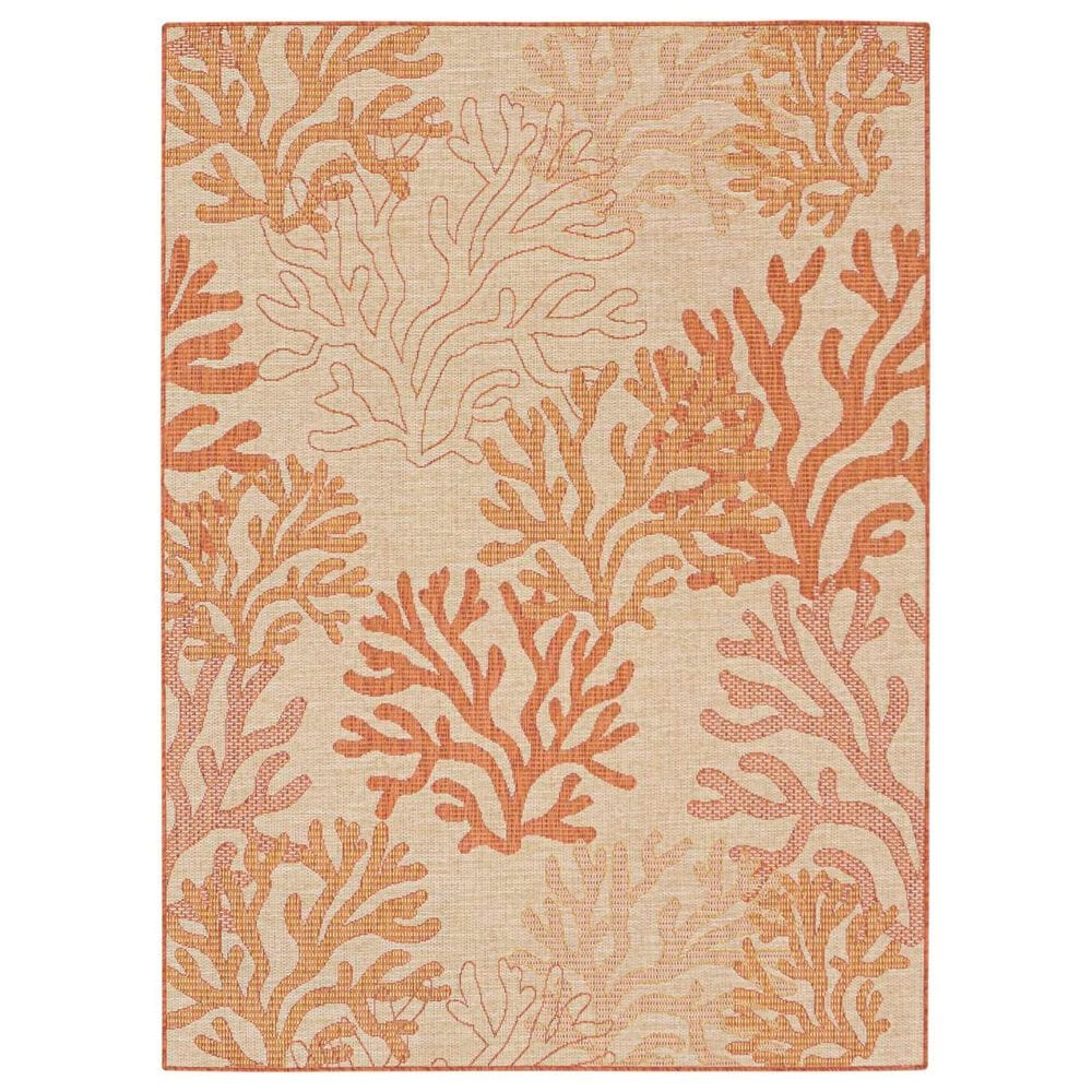 Nourison Garden Oasis Nautical Coral 5" x 7" Indoor/Outdoor Area Rug, , large