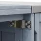 HOMLUX 67" Outdoor Kitchen Island with Stainless Steel Top in Grey, , large