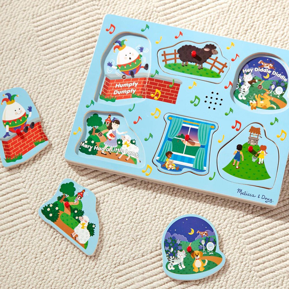 Melissa & Doug 6Piece Sing Along Nursery Rhymes Sound Puzzle NFM