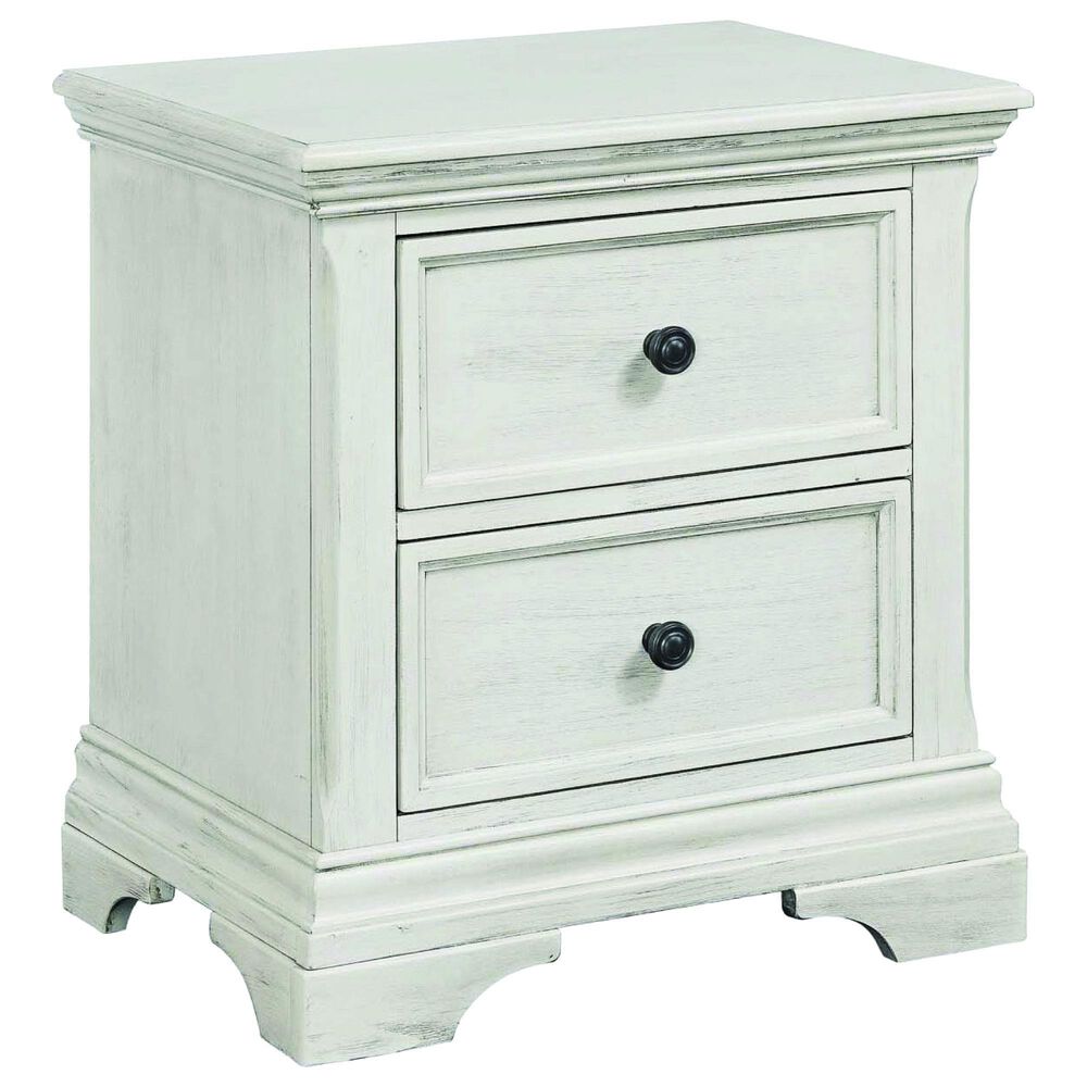 Eastern Shore Olivia 2 Drawer Nightstand in Brushed White, , large