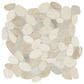 Dal-Tile Pebble Oasis Seashell 12" x 12" Flat Natural Stone Mosaic Sheet, , large