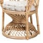 Baxton Studio Fedra Patio Accent Chair with Natural Brown Rattan in White, , large