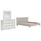 Ashley Zuraleus 3-Piece California King Upholstered Platform Bedroom Set in Matte White, , large