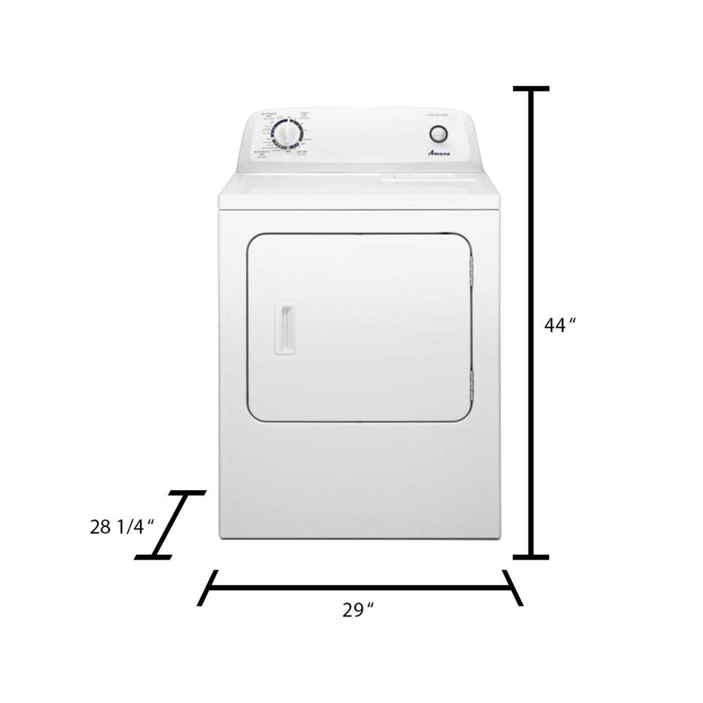 Amana 6.5 Cu. Ft. Gas Dryer with Automatic Dryness Control in White, , large