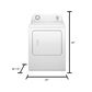 Amana 6.5 Cu. Ft. Gas Dryer with Automatic Dryness Control in White, , large