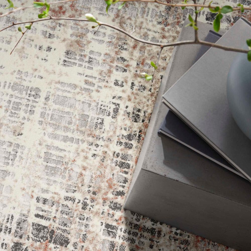 Nourison Infinity 4&#39; x 6&#39; Rust and Multicolor Area Rug, , large
