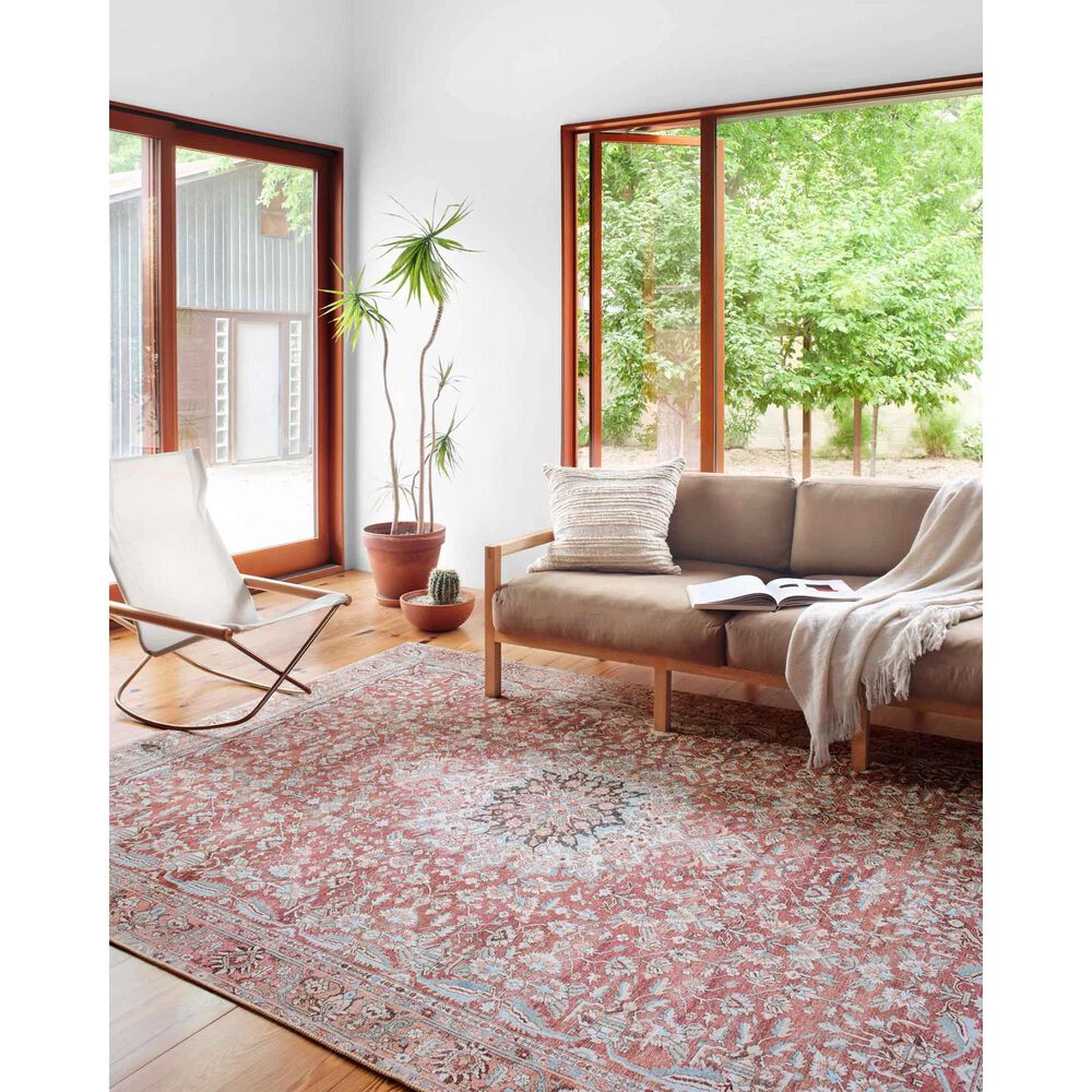 Loloi II Wynter WYN-05 8&#39;6&quot; x 11&#39;6&quot; Tomato/Teal Area Rug, , large