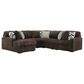 Ashley Midnight-Madness 5-Piece Left Facing Sectional with Chaise in Chocolate, , large