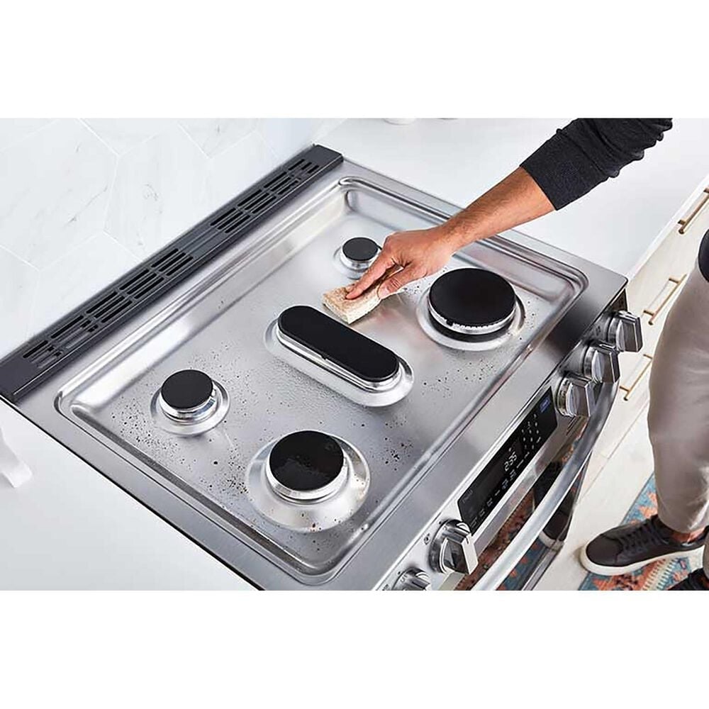 LG 6.3 Cu. Ft. Convection InstaView Dual Fuel Slide-In Range in Print Proof Stainless Steel, , large