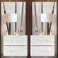 New Heritage Europa 2 Drawer Nightstand with Wall Panel (Set of 2), , large