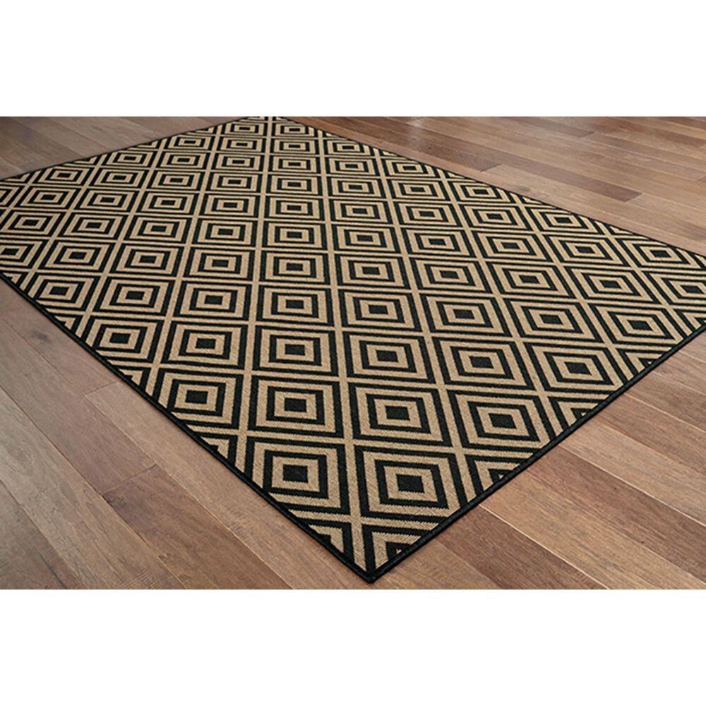 Oriental Weavers Marina 2335K 2&#39;5&quot; x 4&#39;5&quot; Black and Tan Area Rug, , large