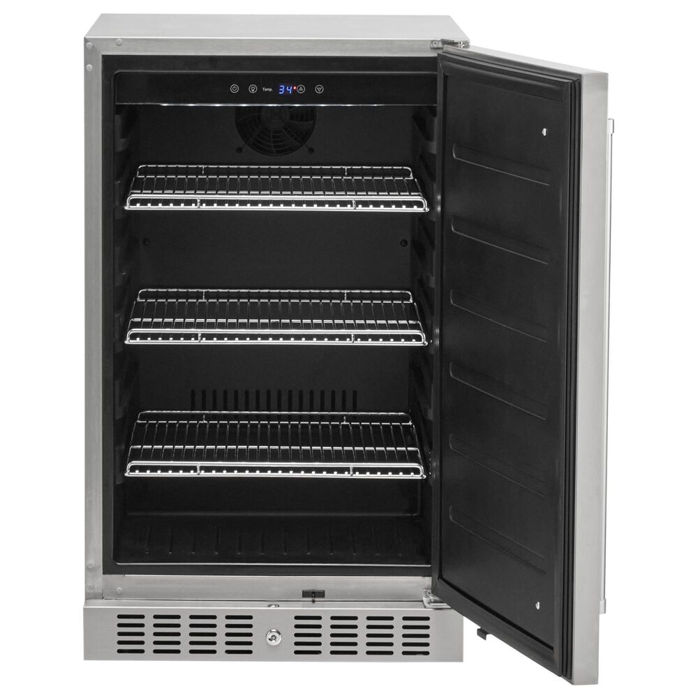 Coyote Outdoor 4.1 Cu. Ft. Outdoor Built-In Compact Refrigerator with Right Hinge in Stainless Steel, , large