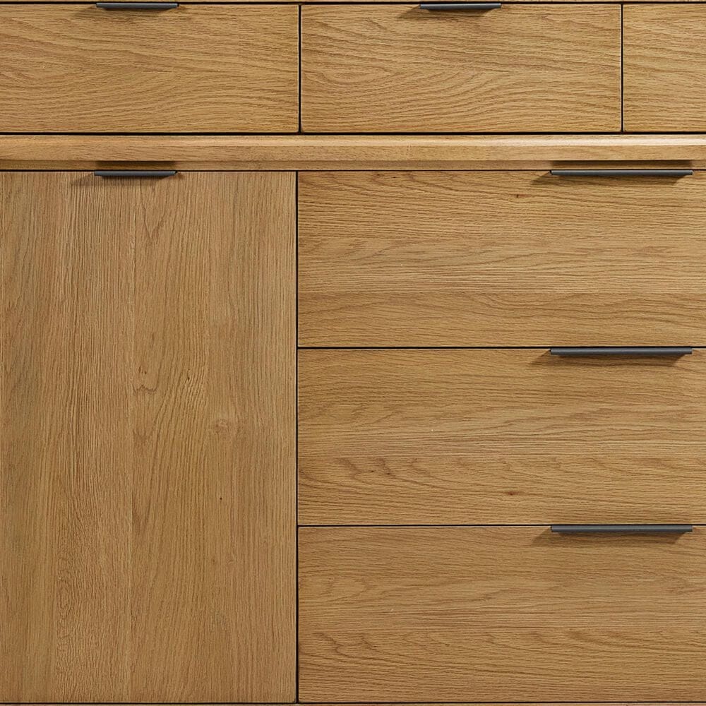 Hawthorne Furniture Newport 6-Drawer Gentleman&#39;s Chest in Natural Oak, , large