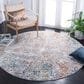 Safavieh Aston ASN728 6"7" Round Ivory and Navy Area Rug, , large