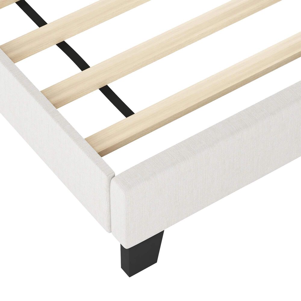 HOMLUX Lille King Platform Bed Frame in Gray, , large