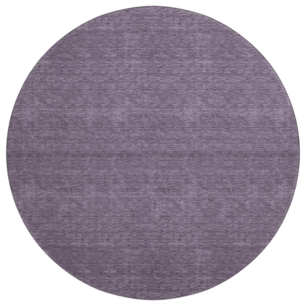 Dalyn Rug Company Soft Essentials Solid Plum 8" Round Area Rug, , large
