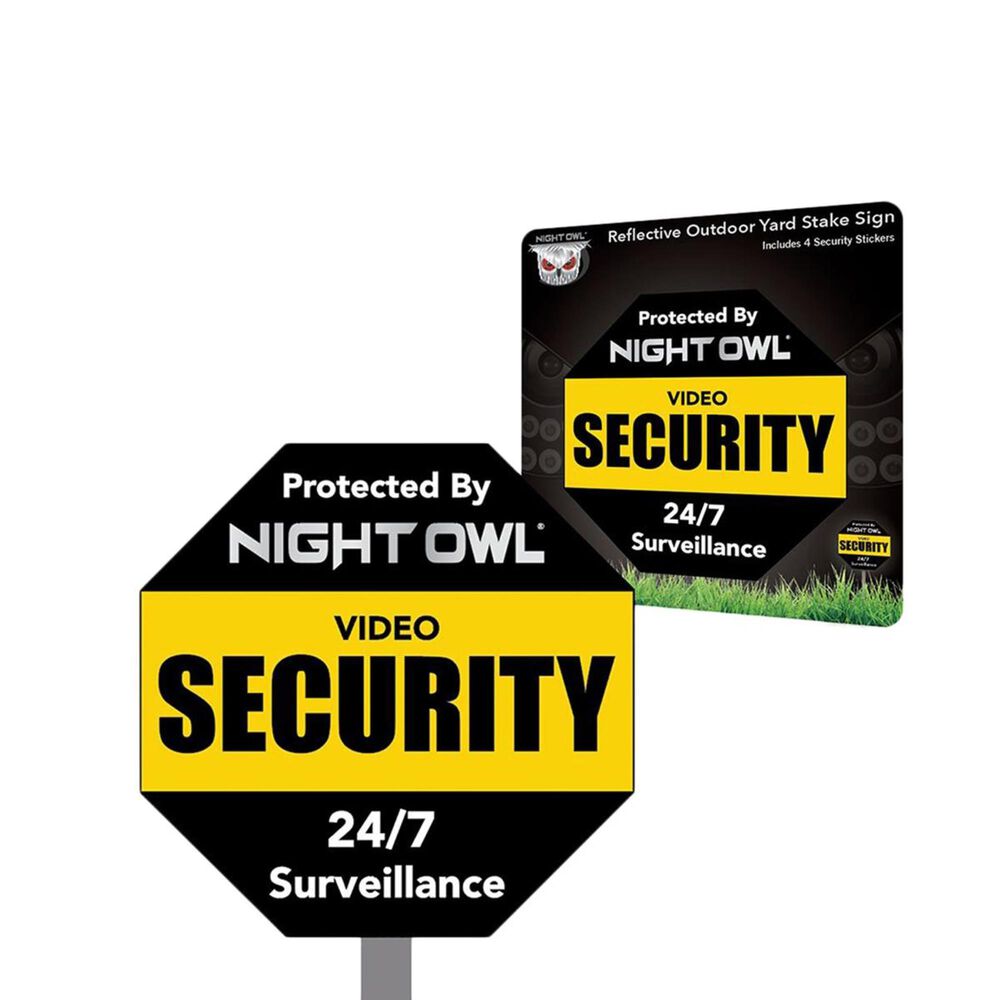 Night Owl Reflective Outdoor Yard Sign, , large