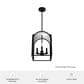 Hunter Dukestown 12" 4-Light Lantern Pendant in Natural Iron and Gold Leaf, , large
