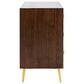 Safavieh Katia 3 Drawer Chest in Walnut/Gold, , large