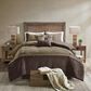 Hampton Park Boone 7-Piece California King Standard Faux Suede Comforter Set in Brown, , large